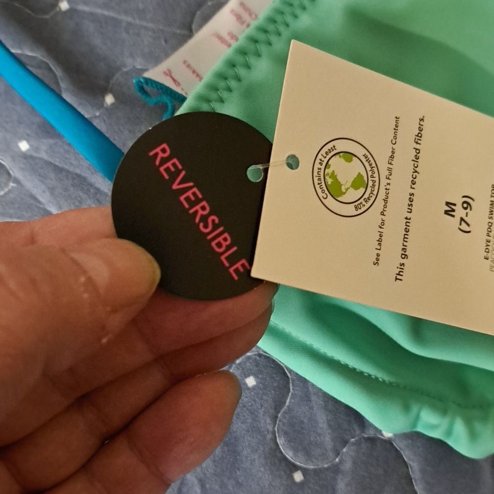 No Boundaries reversible triangle swim top NWT - Picture 4 of 5